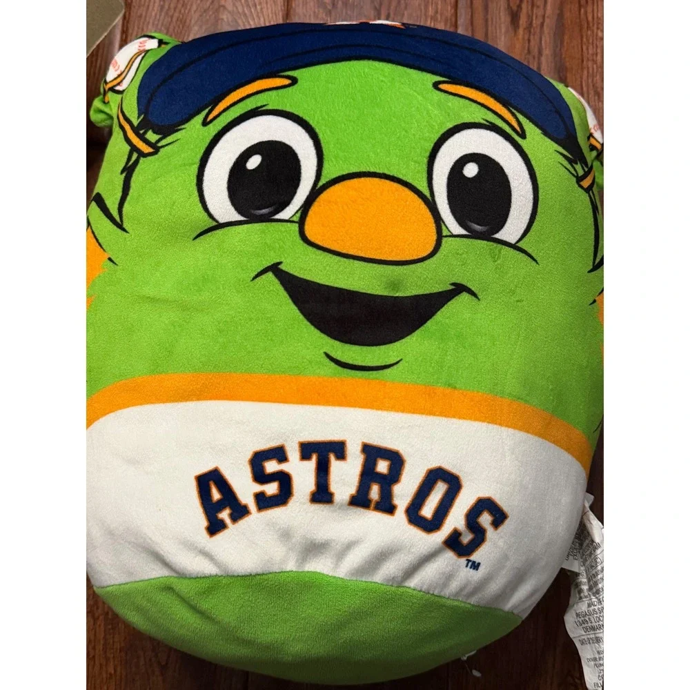 MLB Houston Astros Orbit Mascot‎ Plush Pillow 16 Inch Squishy Green Mascot Toy